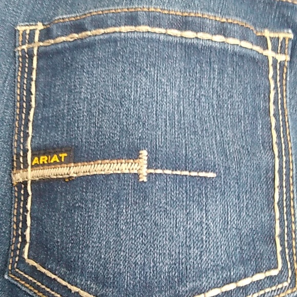 Ariat Rebar M4 Men’s Relaxed Boot dark wash sz 36/38 Western  Work Cowboy jeans - Picture 10 of 16